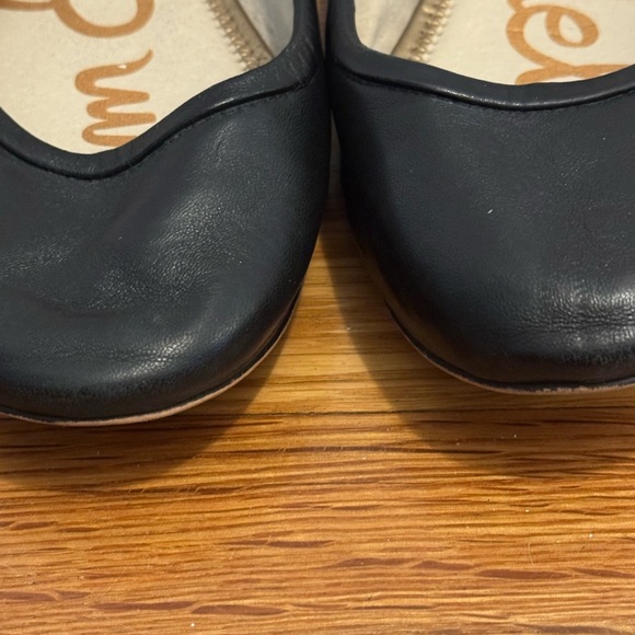 SAM EDELMAN Black Leather Ballet Flats Loafers Shoes Size 9.5 9 1/2 Casual Work - Picture 8 of 10